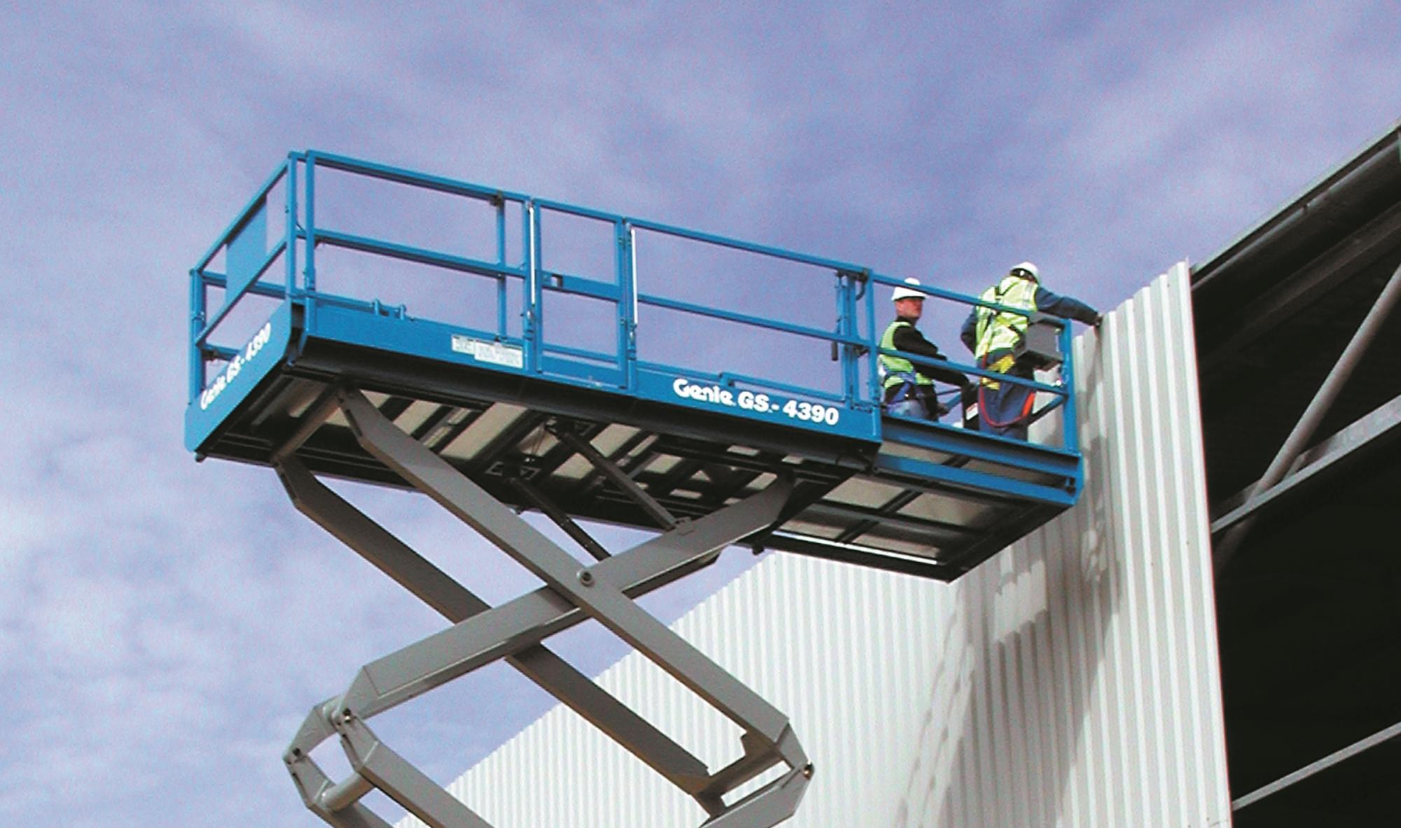 Genie GS5390 RT Rough Terrain Scissor Lift Access Platform Working Genie GS5390 RT Rough Terrain Scissor Lift Access Platform Working